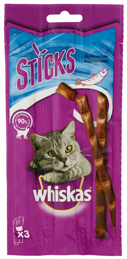 Whiskas® Sticks Laks 18g 3 Whiskas® Sticks Laks 18g
