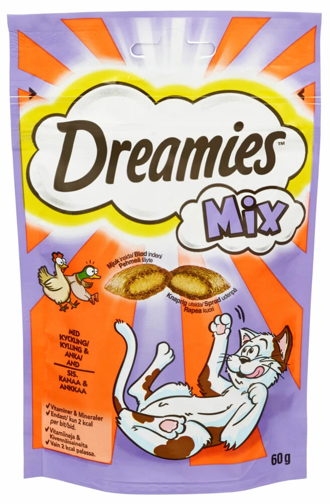 Dreamies® Mix Kylling & And 60g 3 Dreamies® Mix Kylling & And 60g