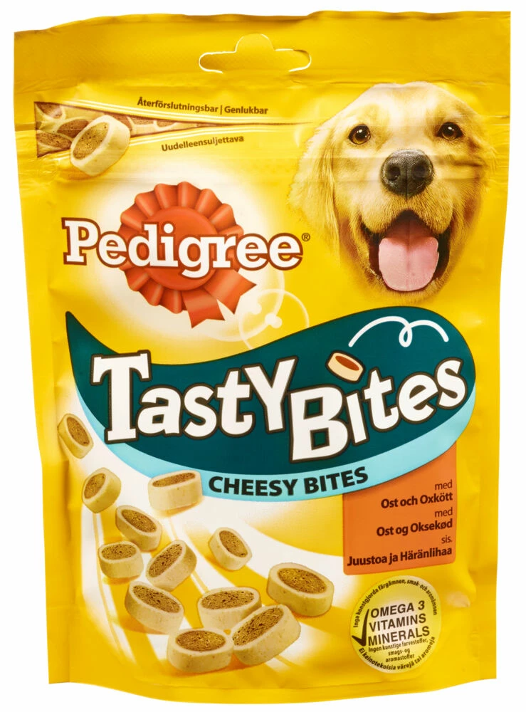 Pedigree® Tasty Bites Cheesy Bites 140g 3 Pedigree® Tasty Bites Cheesy Bites 140g