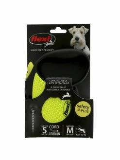 Flexi Neon Refleks Svart/Neon L 5m