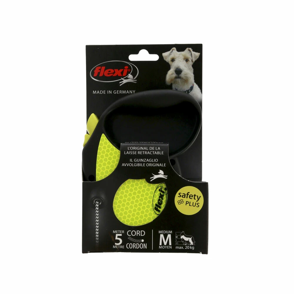 Flexi Neon Refleks Svart/Neon L 5m 3 Flexi Neon Refleks Svart/Neon L 5m