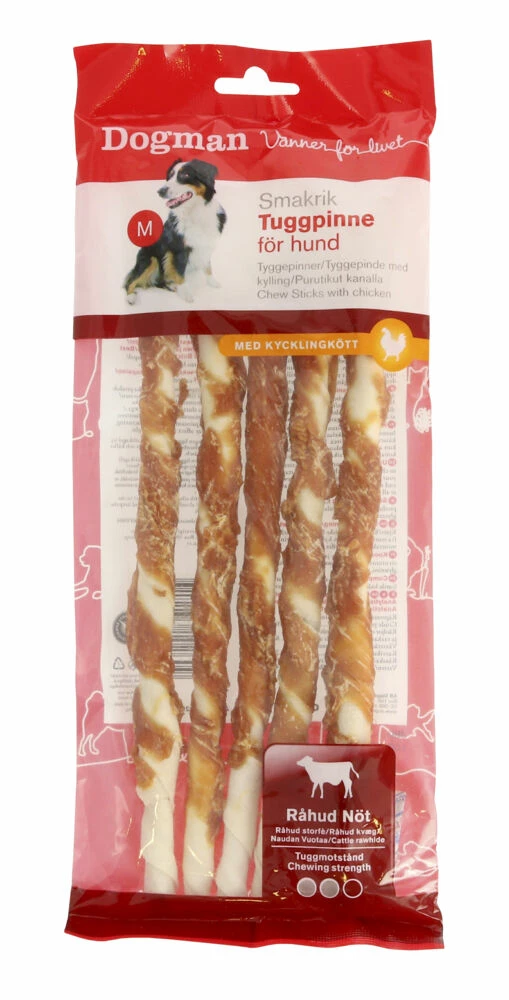 Dog Man Tyggepinne Kylling 5pk 3 Dog Man Tyggepinne Kylling 5pk