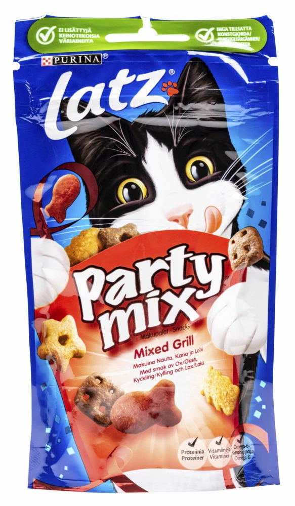 Purina Latz Party Mix Mixed Grill 60g 3 Purina Latz Party Mix Mixed Grill 60g