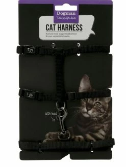 Dog Man Findus Kattsele-Set Svart