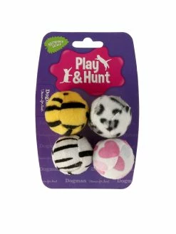 Dog Man Plysjkledd Plastball 4pk
