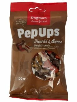 Dog Man Pep Ups Hearts Bones Mix 100g