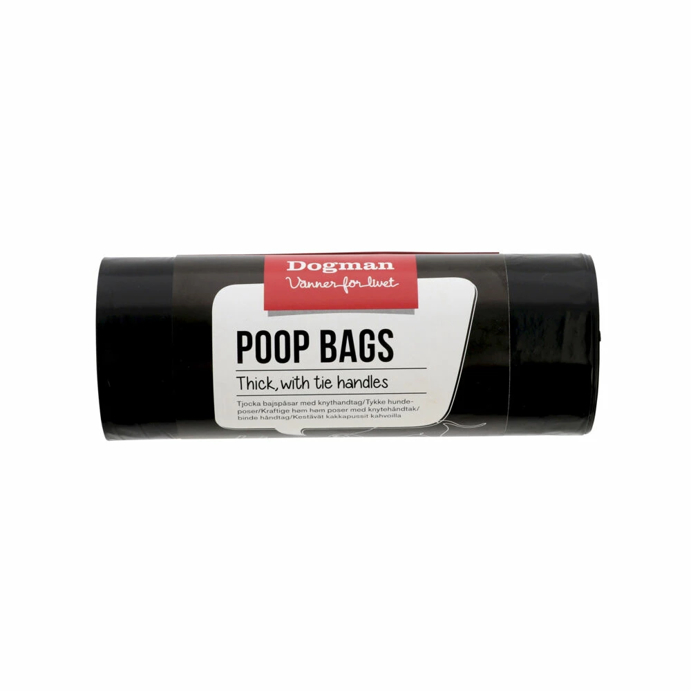 Dog Man Hundepose Med Håndtak Svart 50stk 3 Dog Man Hundepose Med Håndtak Svart 50stk