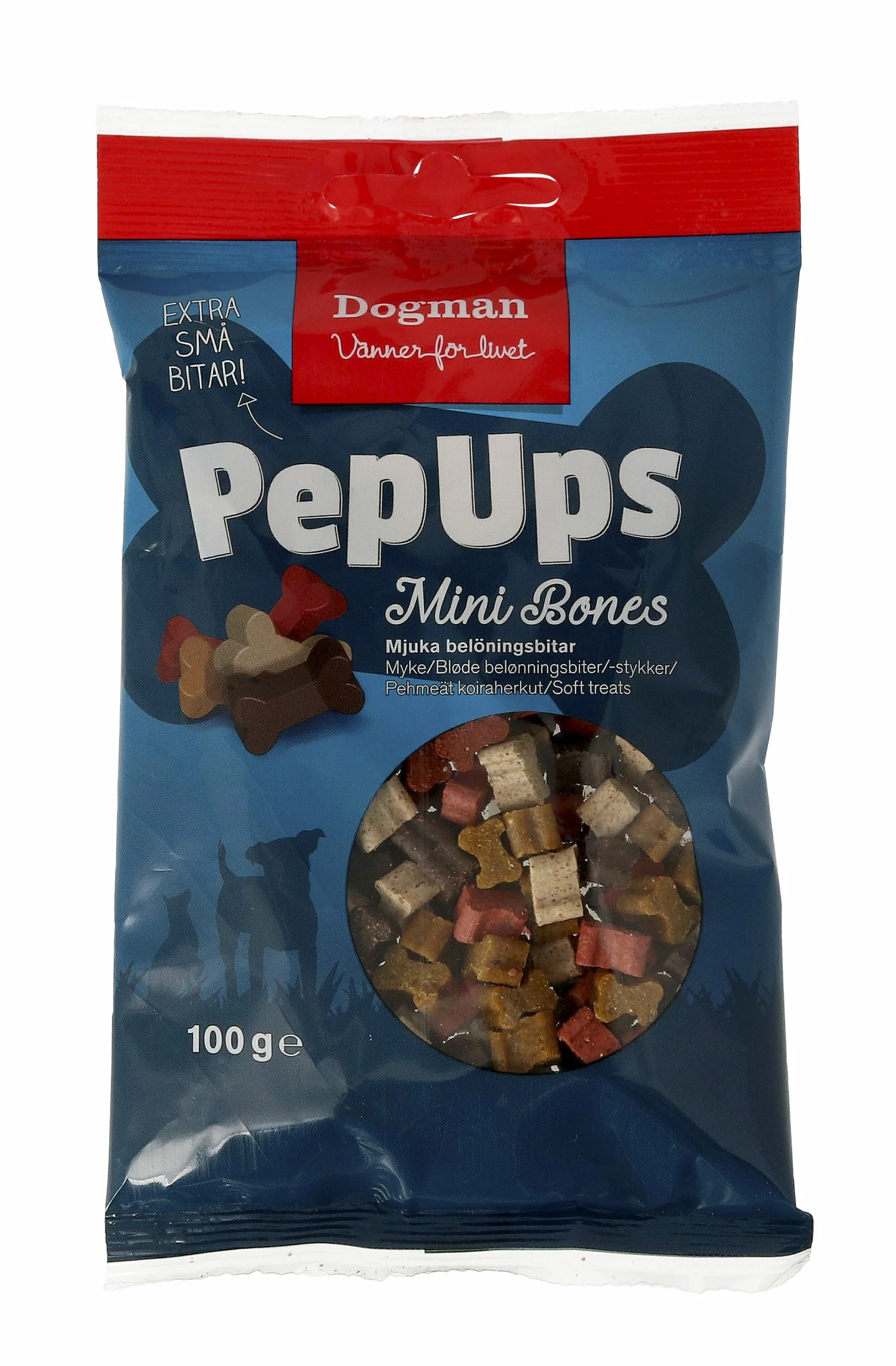 Dog Man Pep Ups Mini Bones 100g 3 Dog Man Pep Ups Mini Bones 100g