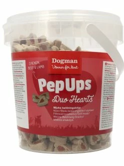 Dog Man Pep Ups Duo Hearts 500g